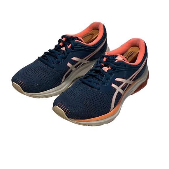 ASICS Gel Pulse ll Blue & Coral Running Shoes Womens Sz 7.5 - Picture 3 of 8